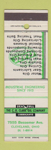 Matchbook Cover - Sea Gull Lubricants CH Clark oil Cleveland OH