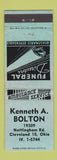 Matchbook Cover - Kenneth Bolton Funeral Home Cleveland OH