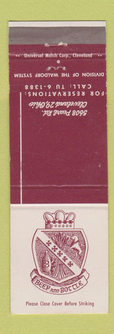Matchbook Cover - Beef and Bottle Restaurant Cleveland OH