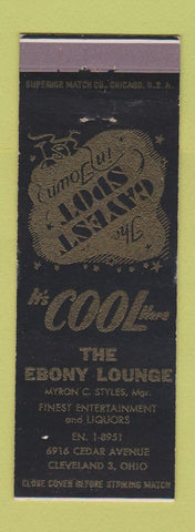Matchbook Cover - Ebony Lounge Cleveland OH Myron Styles