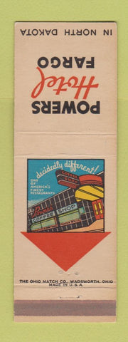 Matchbook Cover - Powers Hotel Fargo ND