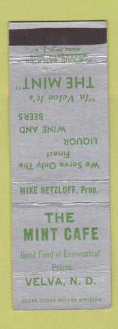 Matchbook Cover - Mint Cafe Velva ND