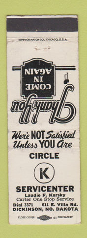 Matchbook Cover - Circle K Service Center Dickinson ND EWEAR