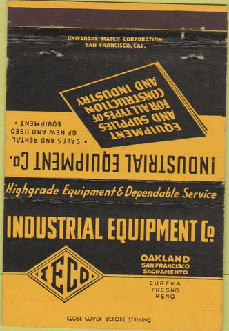 Matchbook Cover - Industrial Equpment Eureka Oakland CA Reno NV 40 Strike