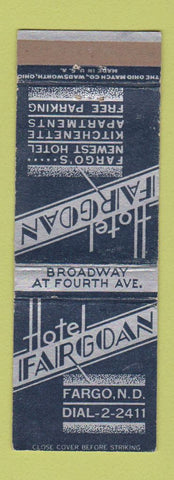 Matchbook Cover - Hotel Fargoan Fargo ND