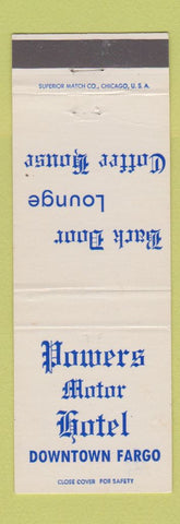 Matchbook Cover - Powers Motor Hotel Fargo ND