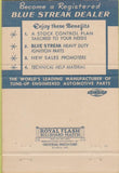 Matchbook Cover - Blue Streak Ignition auto parts San Diego CA 40 Strike