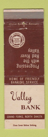 Matchbook Cover - Valley Bank Grand Forks ND