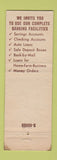 Matchbook Cover - Valley Bank Grand Forks ND