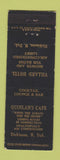 Matchbook Cover - Quinlan's Cafe Villard Hotel Dickinson ND
