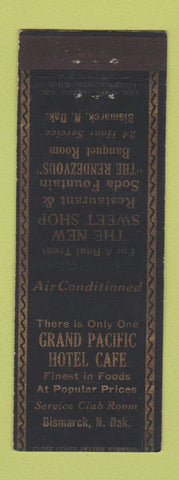 Matchbook Cover - Grand Pacific Hotel Cafe Bismarck ND