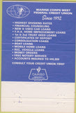 Matchbook Cover - Marine Credit Union Camp Pendleton CA 40 Strike