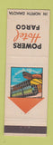 Matchbook Cover - Powers Hotel Fargo ND
