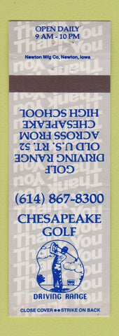 Matchbook Cover - Chesapeake Golf Driving Range