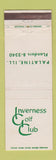 Matchbook Cover - Inverness Golf Club Palatine IL WEAR