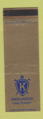 Matchbook Cover - Knollwood Golf Course Lake Forest WEAR IL