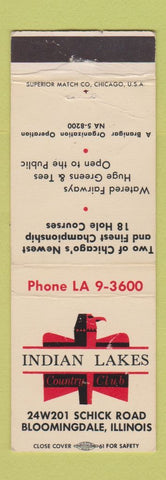 Matchbook Cover - Indian Lakes Country Club  Bloomingdale IL WEAR