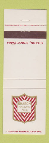 Matchbook Cover - Sharon Country Club Sharon PA