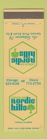 Matchbook Cover - Carosn Inn Nordic Hills Itasca IL