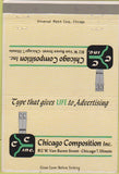 Matchbook Cover - Chicago Composition IL Advertising 40 Strike