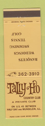 Matchbook Cover - Tally Ho Country Club Mundelein IL