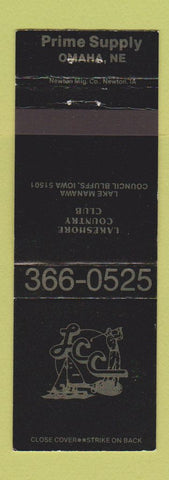 Matchbook Cover - Lakeshore Country Club Council Bluffs IA