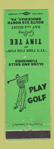 Matchbook Cover - Tiny Tee Golf Brockway PA WEAR