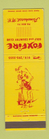Matchbook Cover - Foxfire Golf Country Club Pinehurst NC