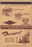 Matchbook Cover - Davenport Foundry Molding IA 40 Strike