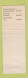 Matchbook Cover - Bernardo Heights Country Club San Diego CA WEAR
