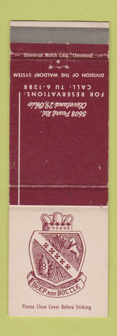 Matchbook Cover - Beef and Bottle Restaurant Cleveland OH