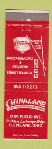 Matchbook Cover - Chinalane Chinese Cleveland OH restaurant