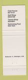 Matchbook Cover - Bloomington Country Club IL