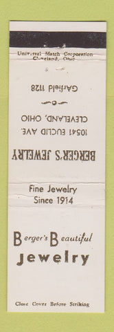 Matchbook Cover - Berger's Jewelry Cleveland OH