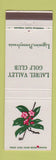 Matchbook Cover - Laurel Valley Golf Club Ligonier PA