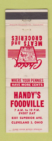Matchbook Cover - Handy's Foodville Grocery Cleveland OH