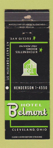 Matchbook Cover - Hotel Belmont Cleveland OH WEAR