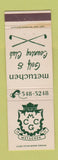 Matchbook Cover - Metuchen Golf Country Club WEAR
