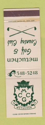 Matchbook Cover - Metuchen Golf Country Club WEAR