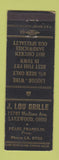 Matchbook Cover - J Lou Grille Lakewood OH