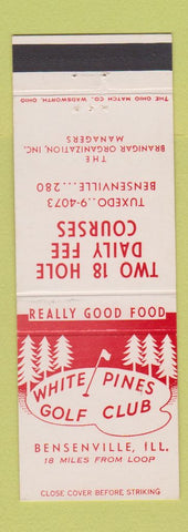 Matchbook Cover - White Pines Golf Club Bensenville IL