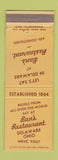 Matchbook Cover - Bun's Restaurant Delaware OH
