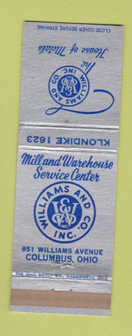 Matchbook Cover - Williams Mill Warehouse Service Columbus OH