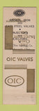 Matchbook Cover - OIC Valves Ohio Injector Wadsworth OH