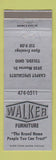 Matchbook Cover - Walker Furniture Toledo OH carpet