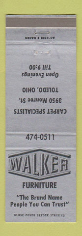 Matchbook Cover - Walker Furniture Toledo OH carpet