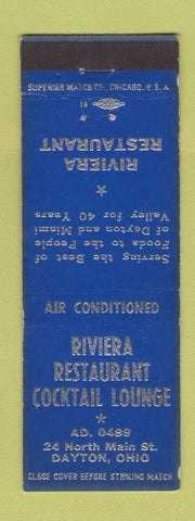 Matchbook Cover - Riviera Restaurant Dayton OH WEAR