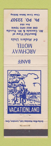 Matchbook Cover - Archway Motel Banff AB