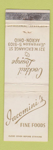 Matchbook Cover - Jacomini's Restaurant Akron OH WEAR