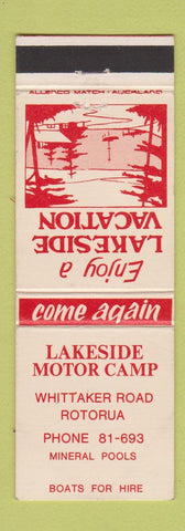 Matchbook Cover - Lakeside Motor Camp Rotorua New Zealand